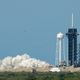 A static fire test of the SpaceX Falcon 9 rocket, performed on May 22.